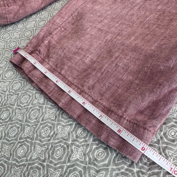 Athleta Cabo 100% Linen Wide Leg Pants Tawny Rose Pink Size 2 - Picture 12 of 14
